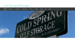 Desktop Screenshot of coldspringselfstorage.com