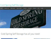 Tablet Screenshot of coldspringselfstorage.com